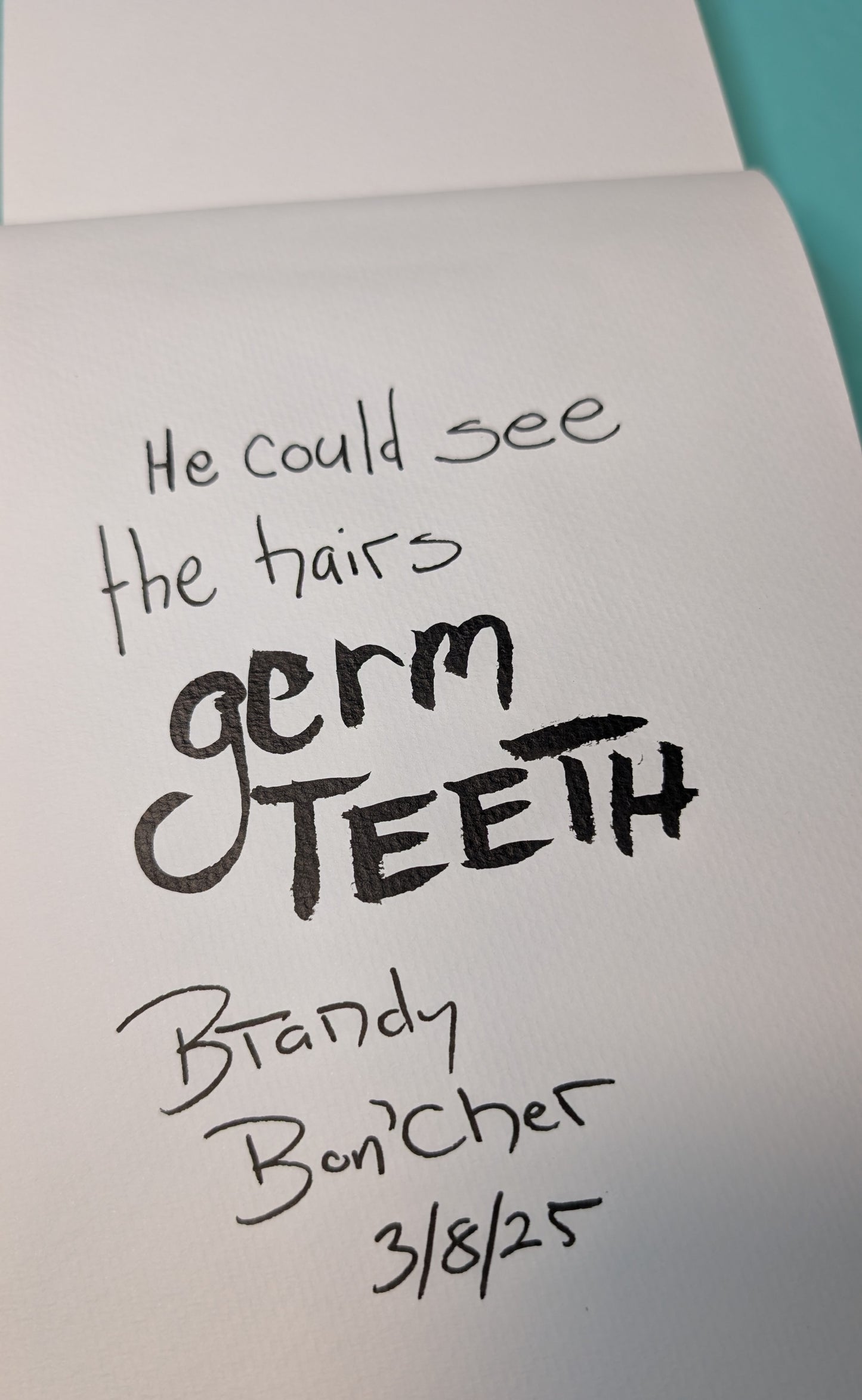 he could see the hairs